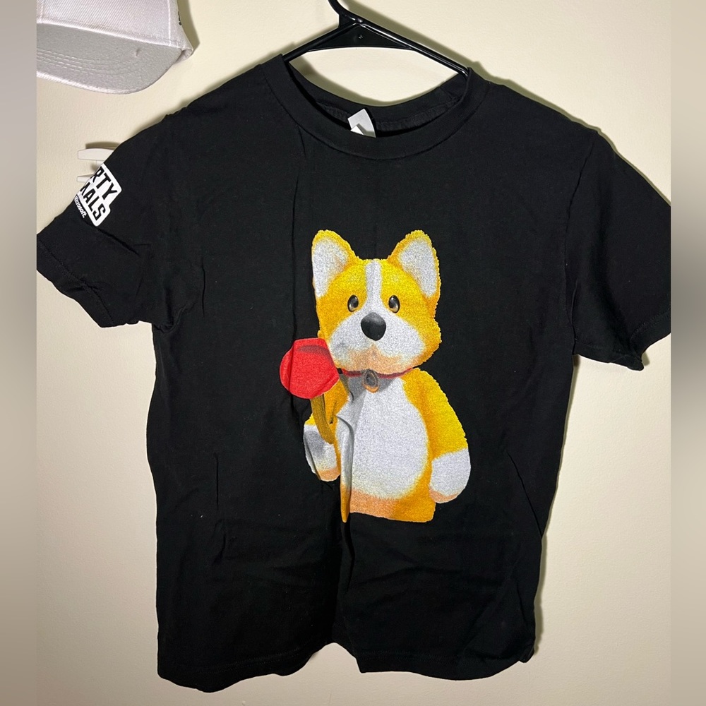 Black XBOX t-shirt with a teddy bear design, kids size, L